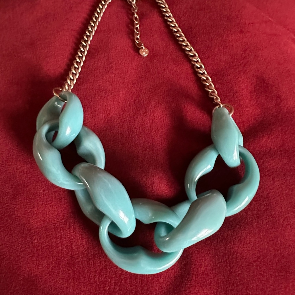 Vintage Loft Turquoise Chunky Link Necklace - Women Jewelry